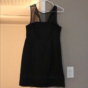 Black satin & lace dress